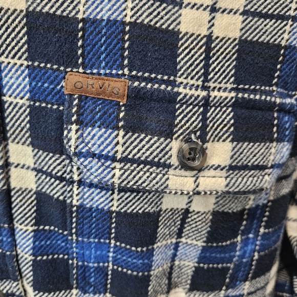 Orvis thick flannel men's button-down XL - Picture 2 of 8